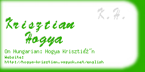 krisztian hogya business card